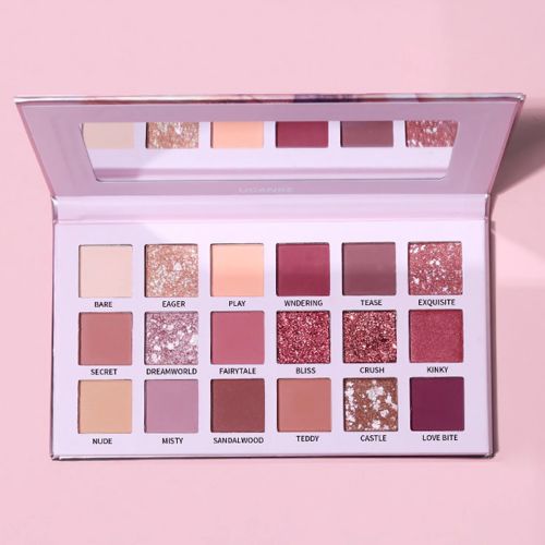 18 colors empty eyeshadow palette Custom Magnetic makeup container blush palette Cosmetics box custom logo