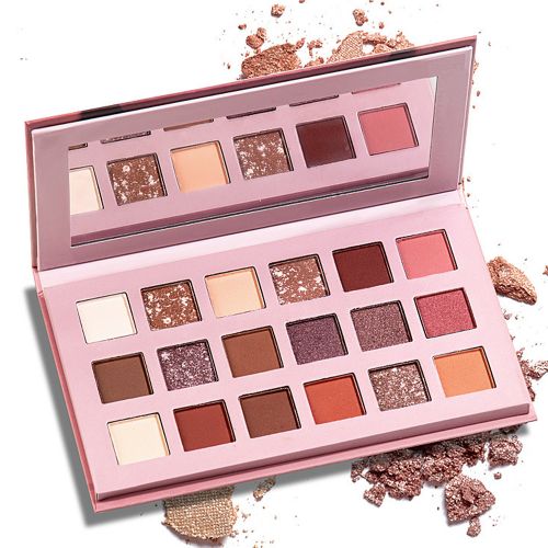 18 colors empty eyeshadow palette Custom Magnetic makeup container blush palette Cosmetics box custom logo