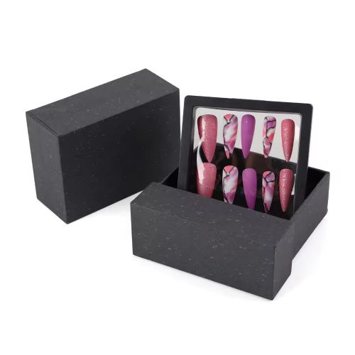 Custom Logo rigid Nail paper Nail Packaging Box Set Empty Nail Display Box Drawer Boxes