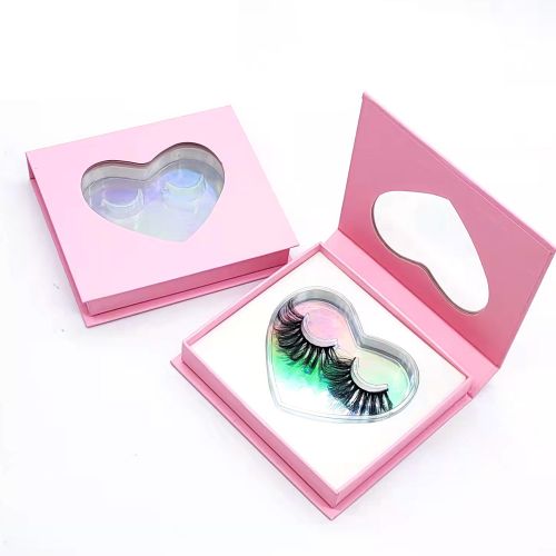 False Eyelash packing box rigid paper box custom printing PVC window cosmetic packaging FSC certificate finger nail Cardboard Packing Boxes