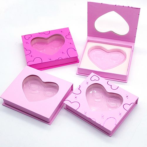 False Eyelash packing box rigid paper box custom printing PVC window cosmetic packaging FSC certificate finger nail Cardboard Packing Boxes