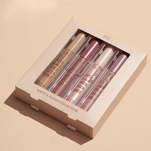 Custom Lipstick Paper Box with PVC Window and Folding Drawer Cosmetics Box