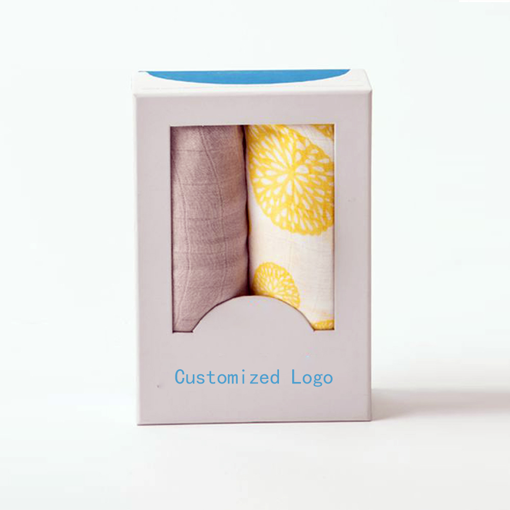 Customized Logo Eco- friendly Towels Set Packaging Gift Box