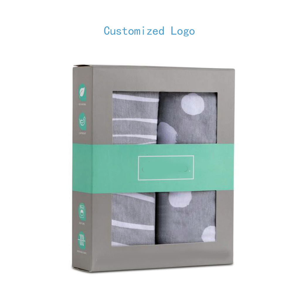 Customized Logo Eco- friendly Towels Set Packaging Gift Box