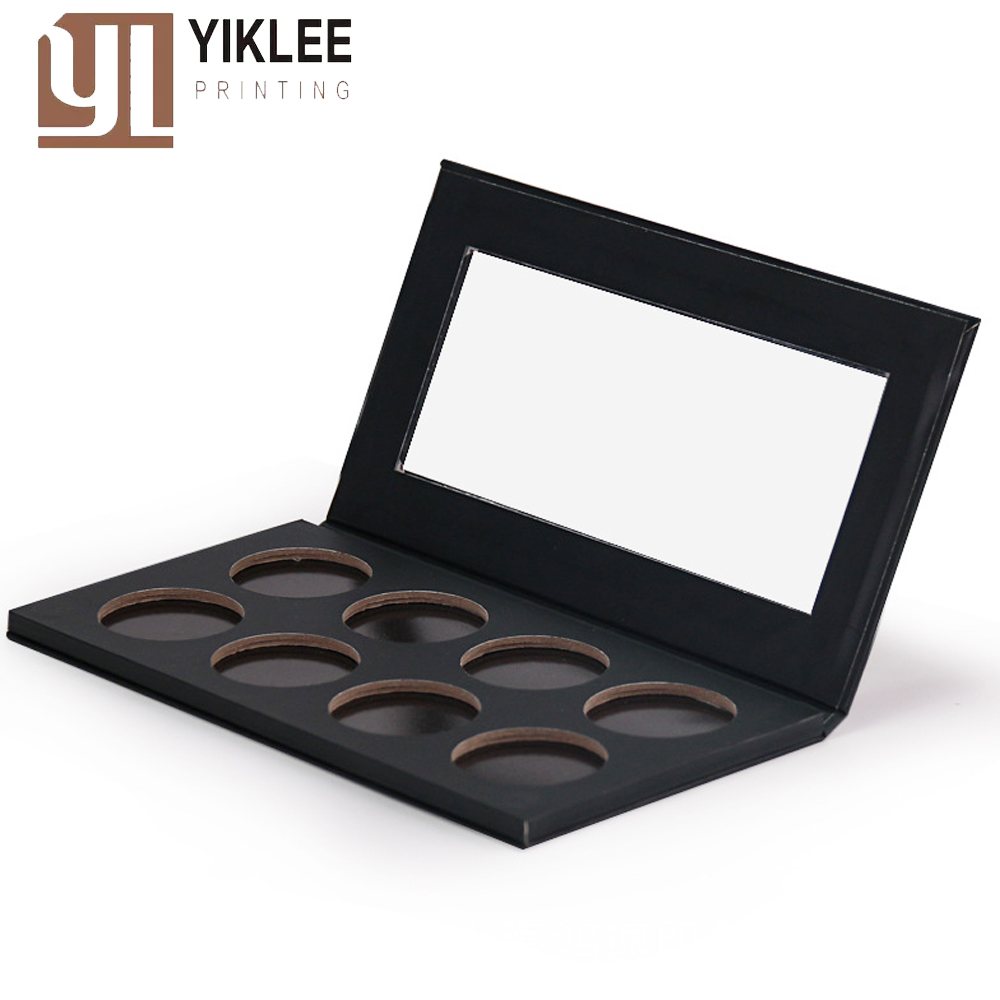 Custom Empty Magnetic 10 color Black Matte Eyeshadow Palette