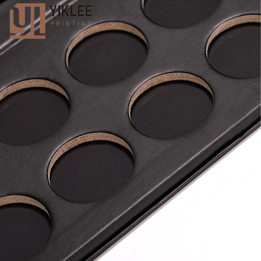 Custom Empty Magnetic 10 color Black Matte Eyeshadow Palette