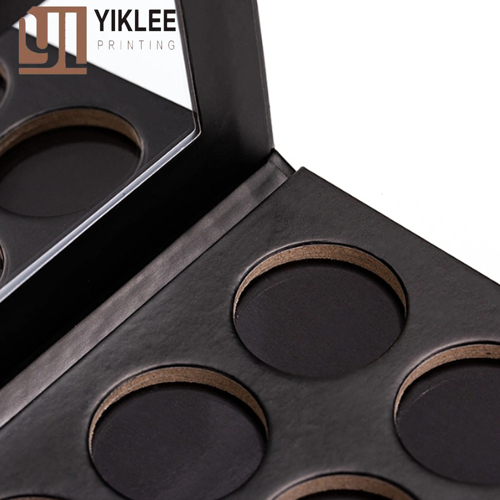 Custom Empty Magnetic 10 color Black Matte Eyeshadow Palette