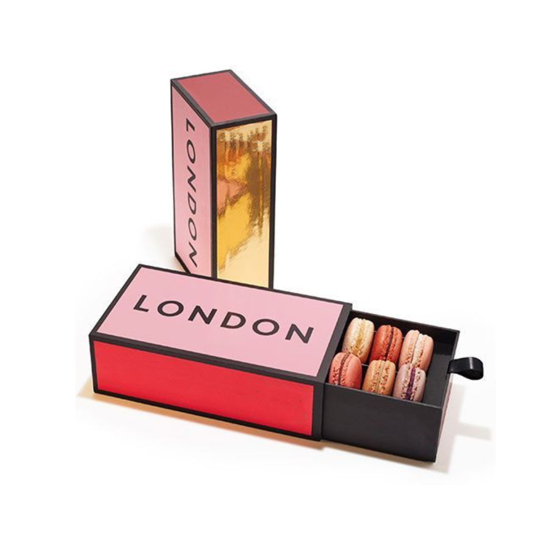 Luxury Gold Cardboard Packaging Boxes for Christmas Sweets Candy