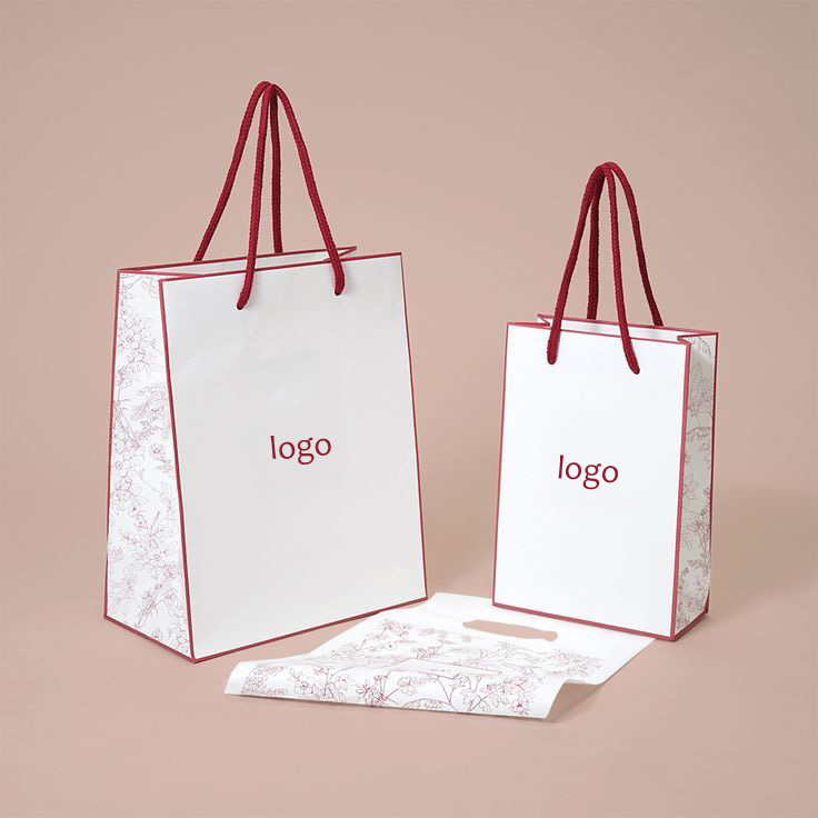 Christmas Custom Festive Red Paper Bag
