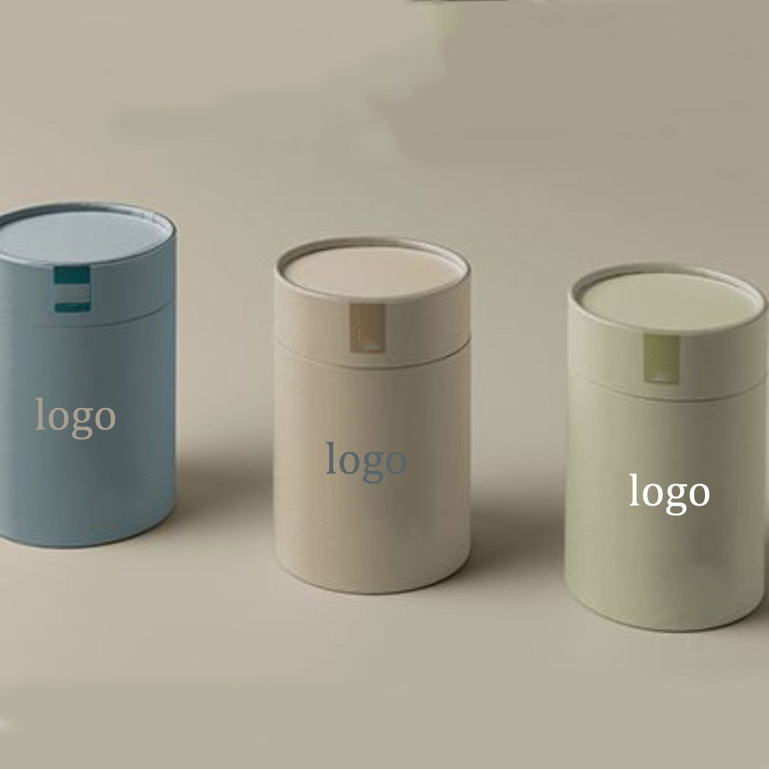 Reusable Kraft Paper Round Tea Box