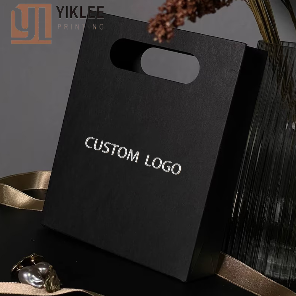 Boutique Jewelry and Cosmetic Gift Black Paper Bag