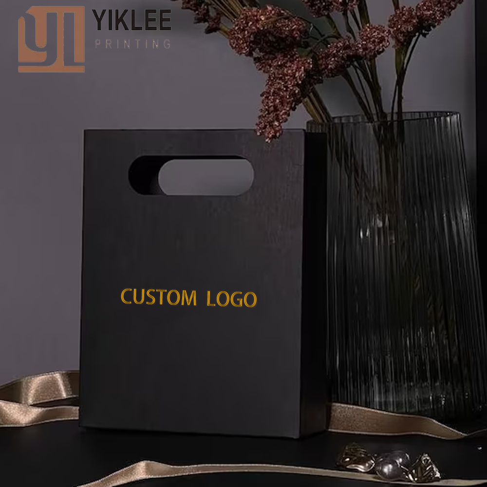 Boutique Jewelry and Cosmetic Gift Black Paper Bag