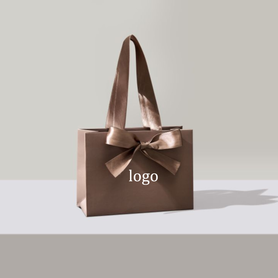Custom Logo Festive White Paper Bag