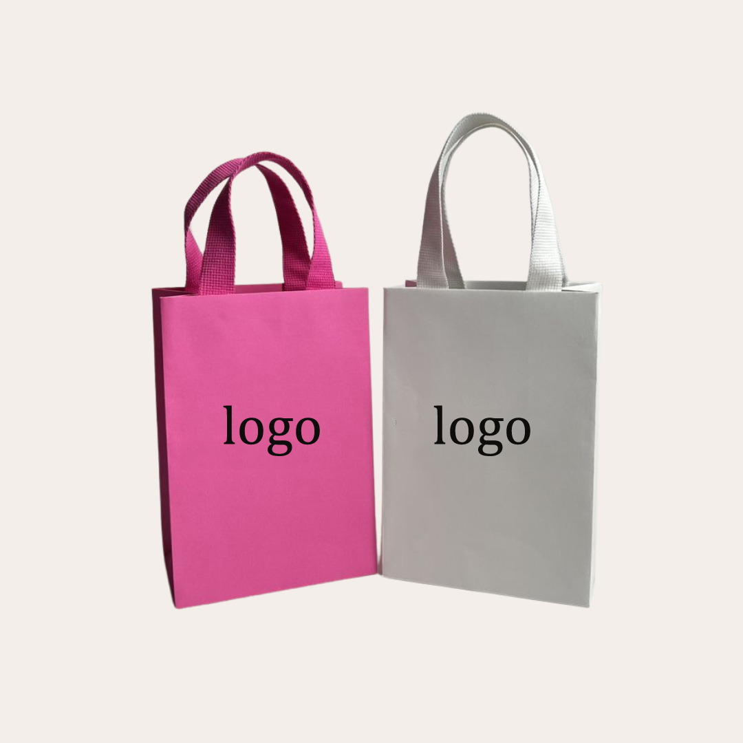 Custom Logo Festive White Paper Bag