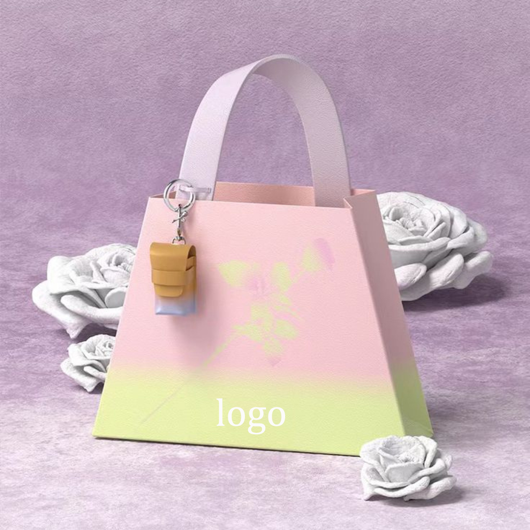 High-end Luxury Triangle Paper Bag with Ribbon