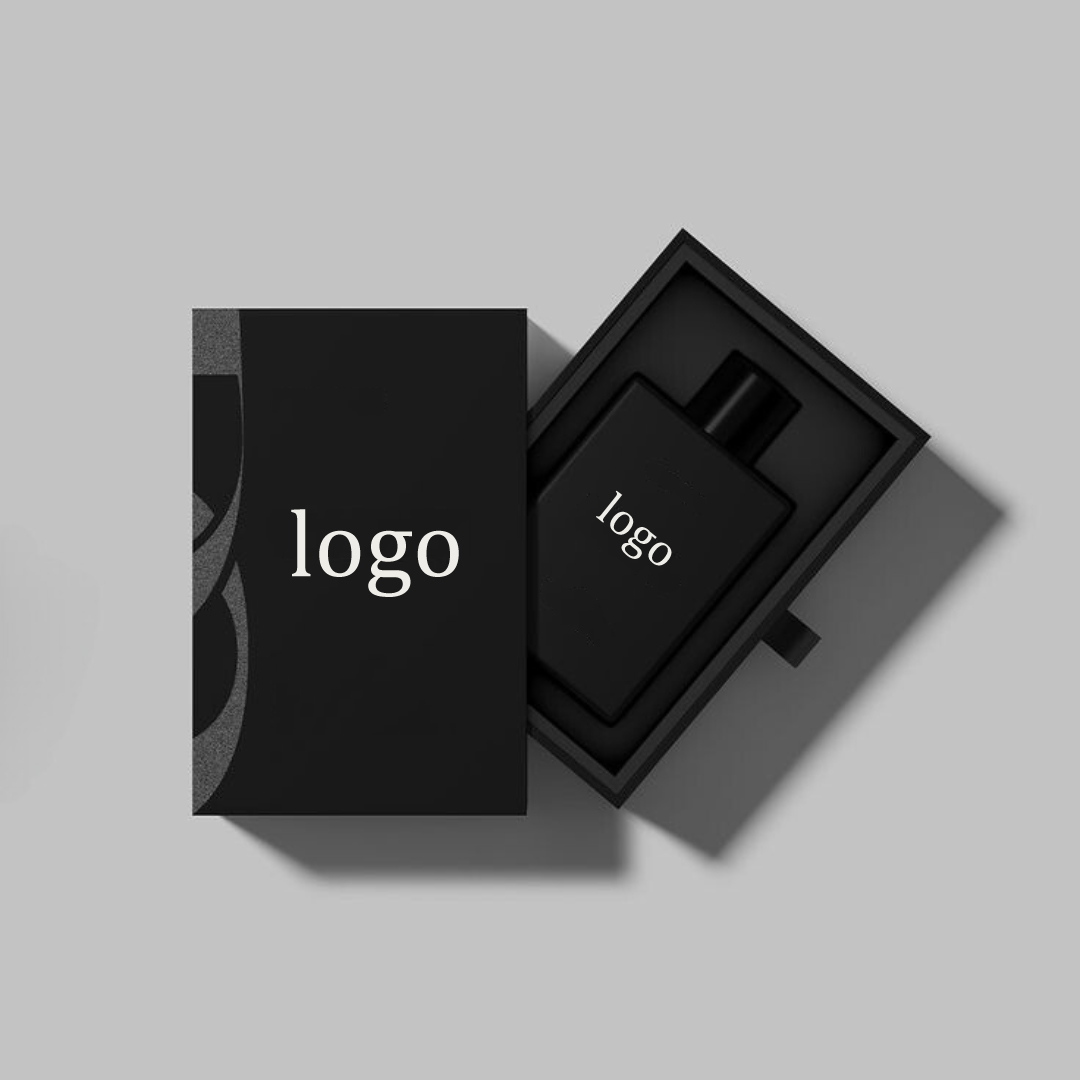 Luxury Cardboard Black Magnetic Clamshell Box with Paper Insert