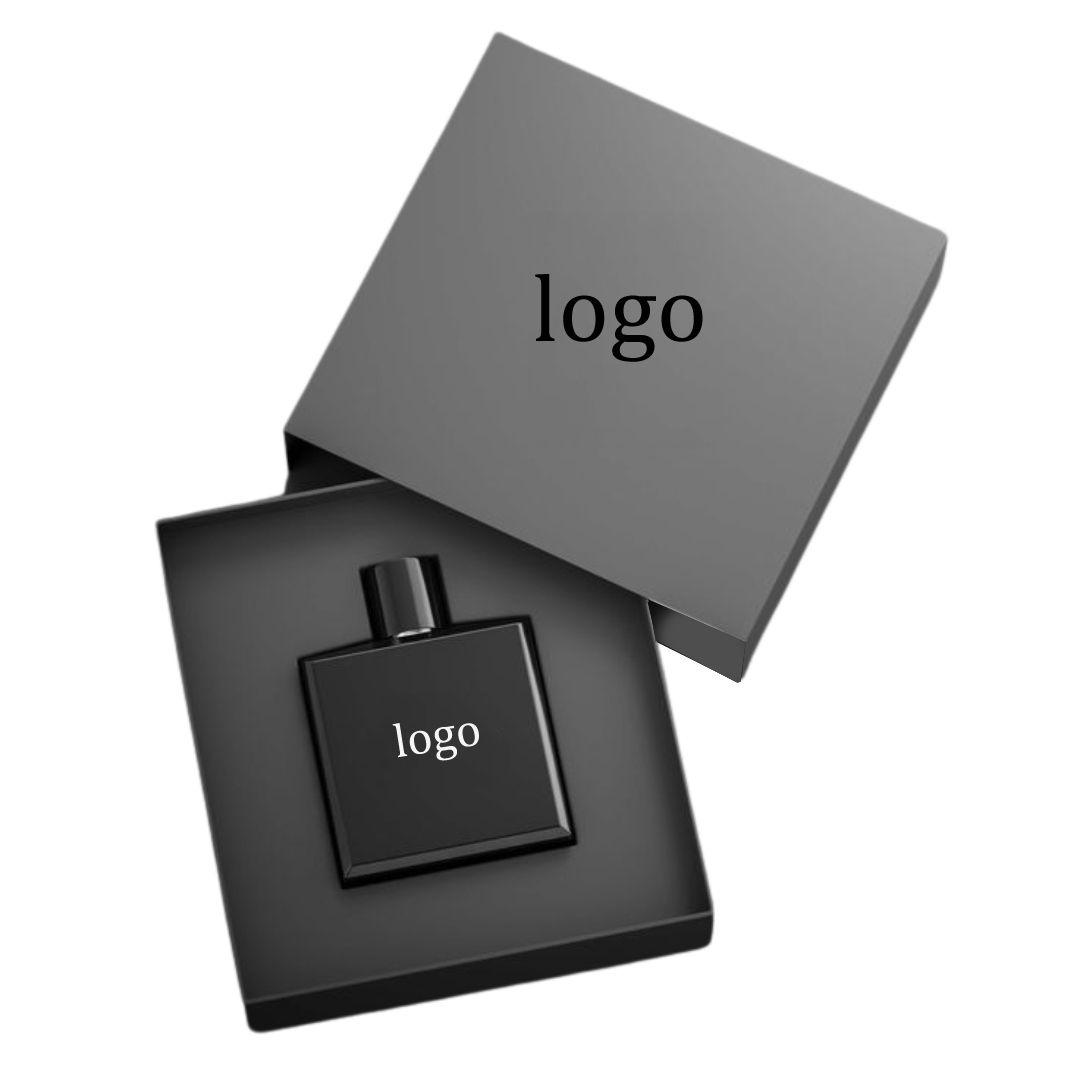 Luxury Cardboard Black Magnetic Clamshell Box with Paper Insert