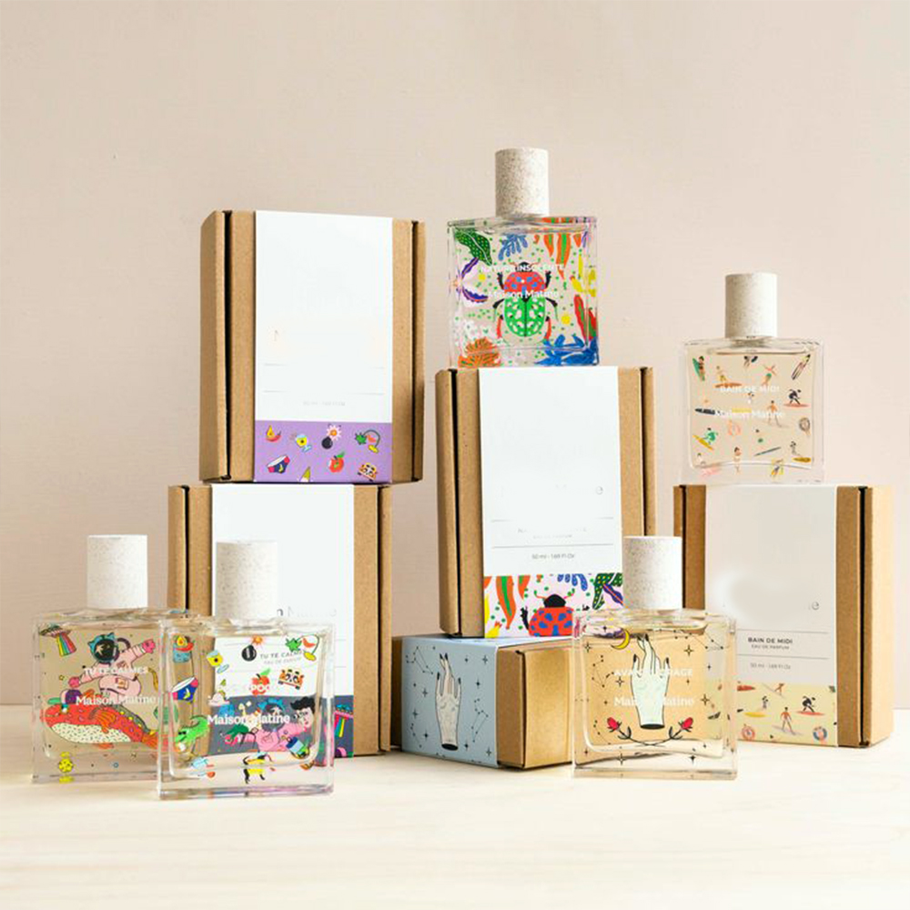Eco-friendly Style Perfume Bottles Corrugated Folding Paper Box