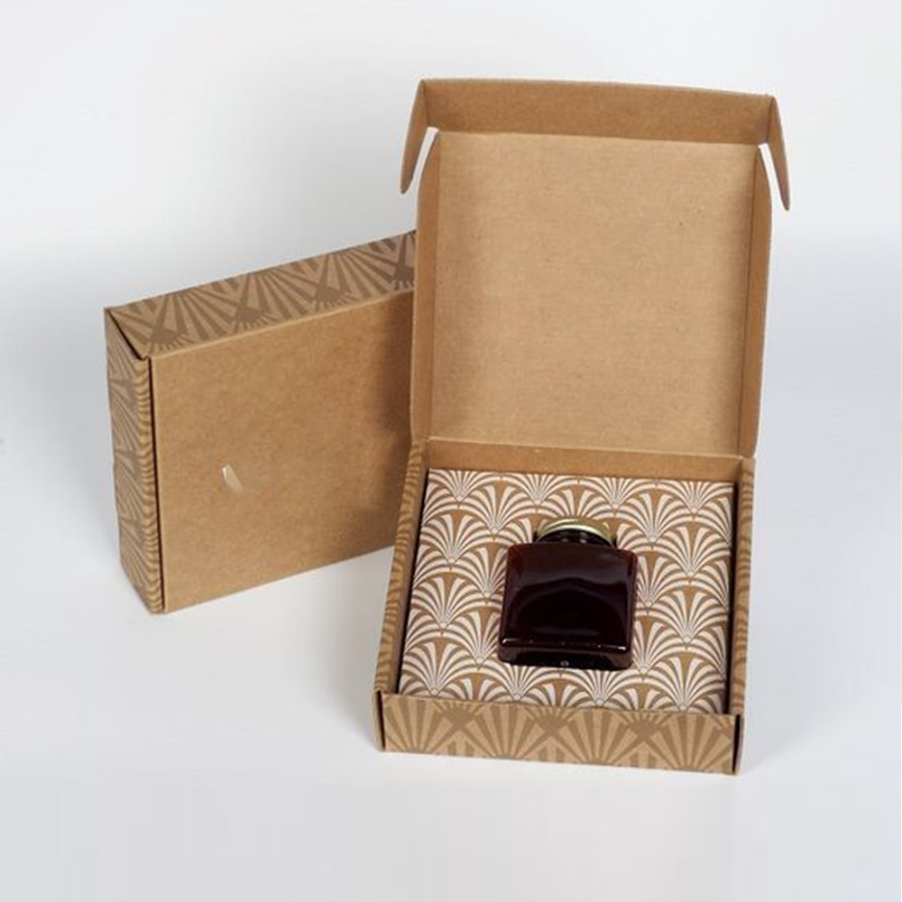 Eco-friendly Style Perfume Bottles Corrugated Folding Paper Box