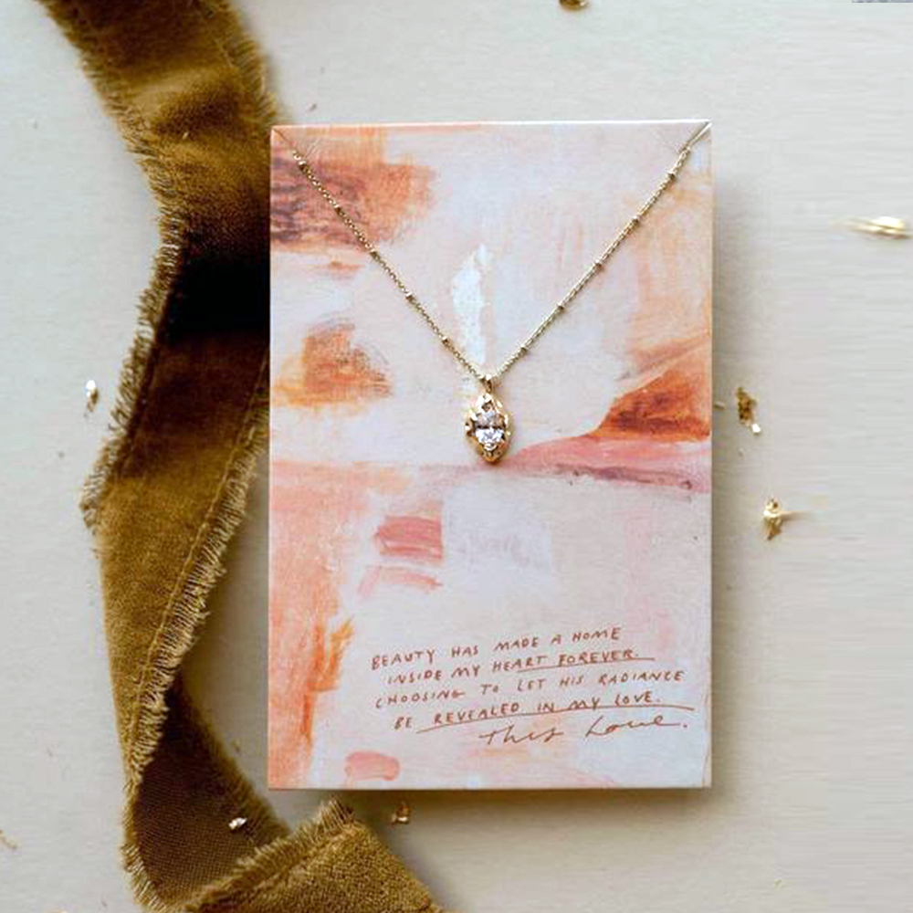 Custom Printed Jewelry Packaging Display Cards with Logo Art Paper Cards