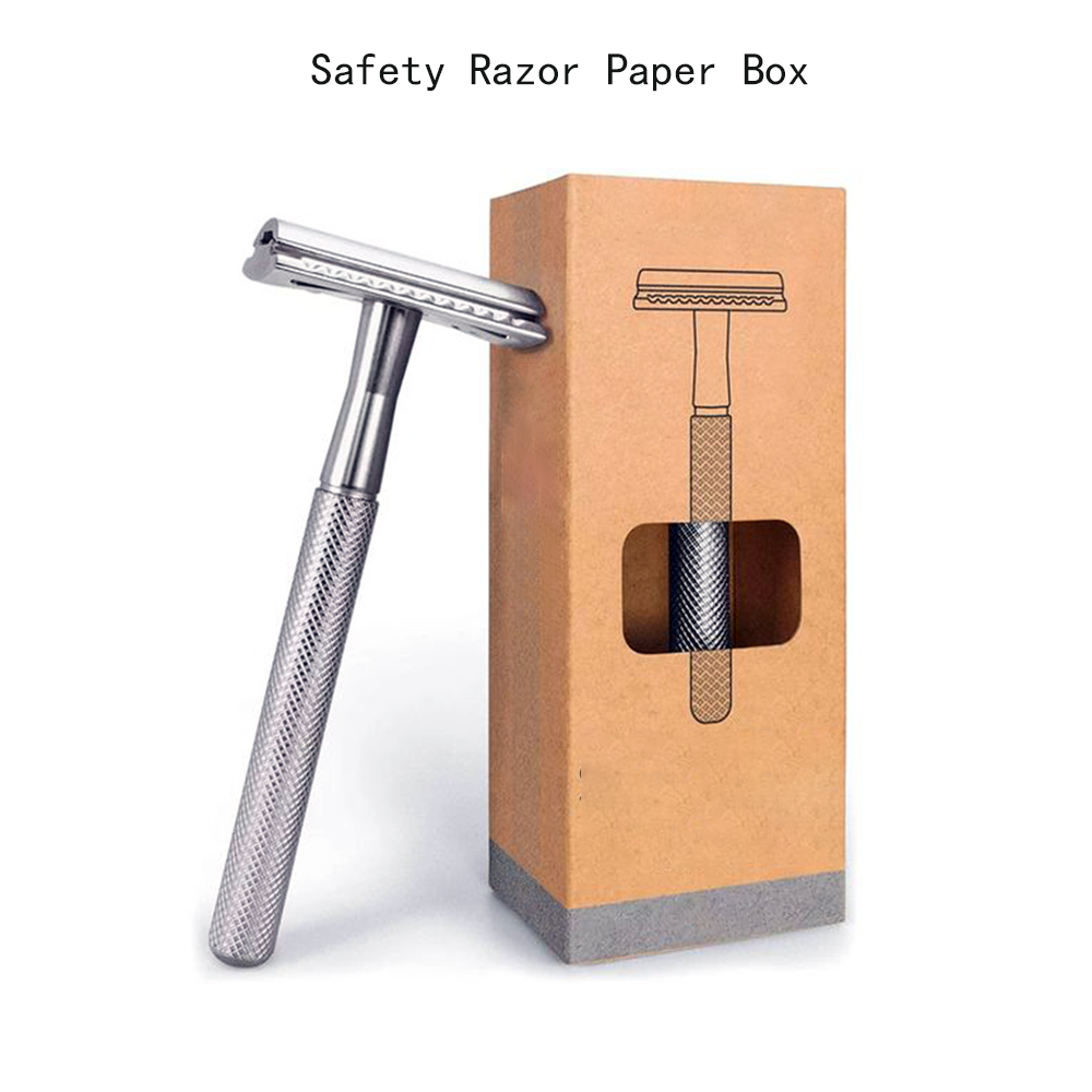 Customized Logo Handle Stainless Steel Double Edge Packaging Box for Razors Packaging
