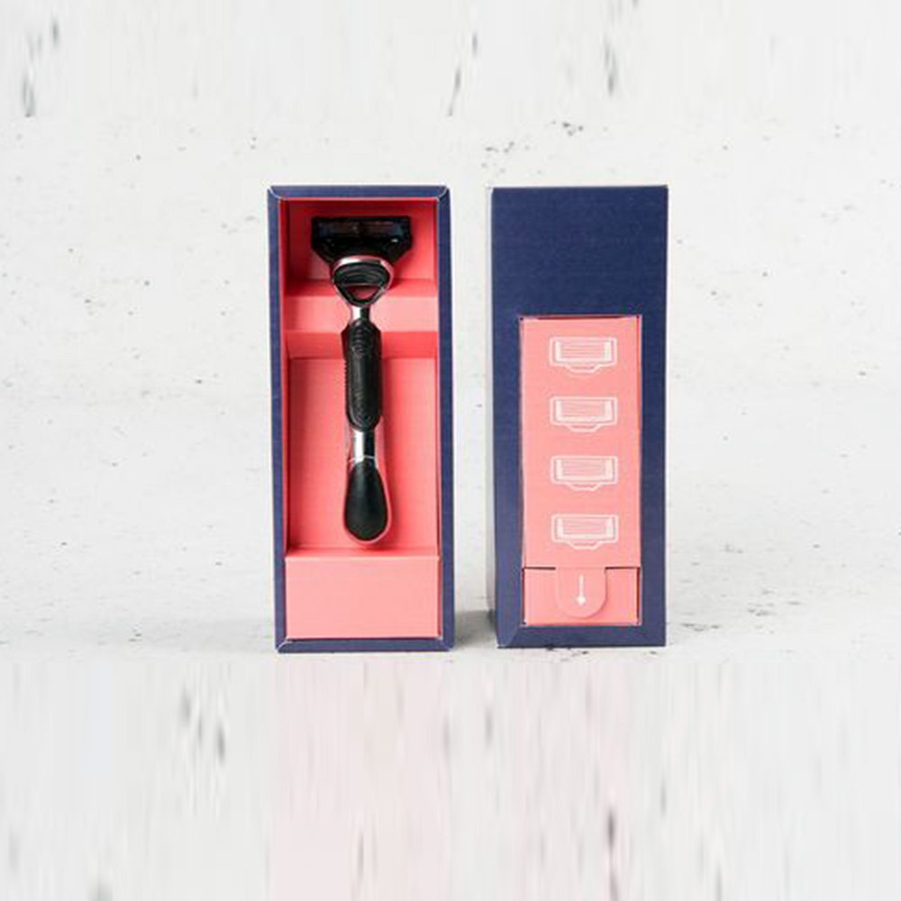 Customized Logo Handle Stainless Steel Double Edge Packaging Box for Razors Packaging