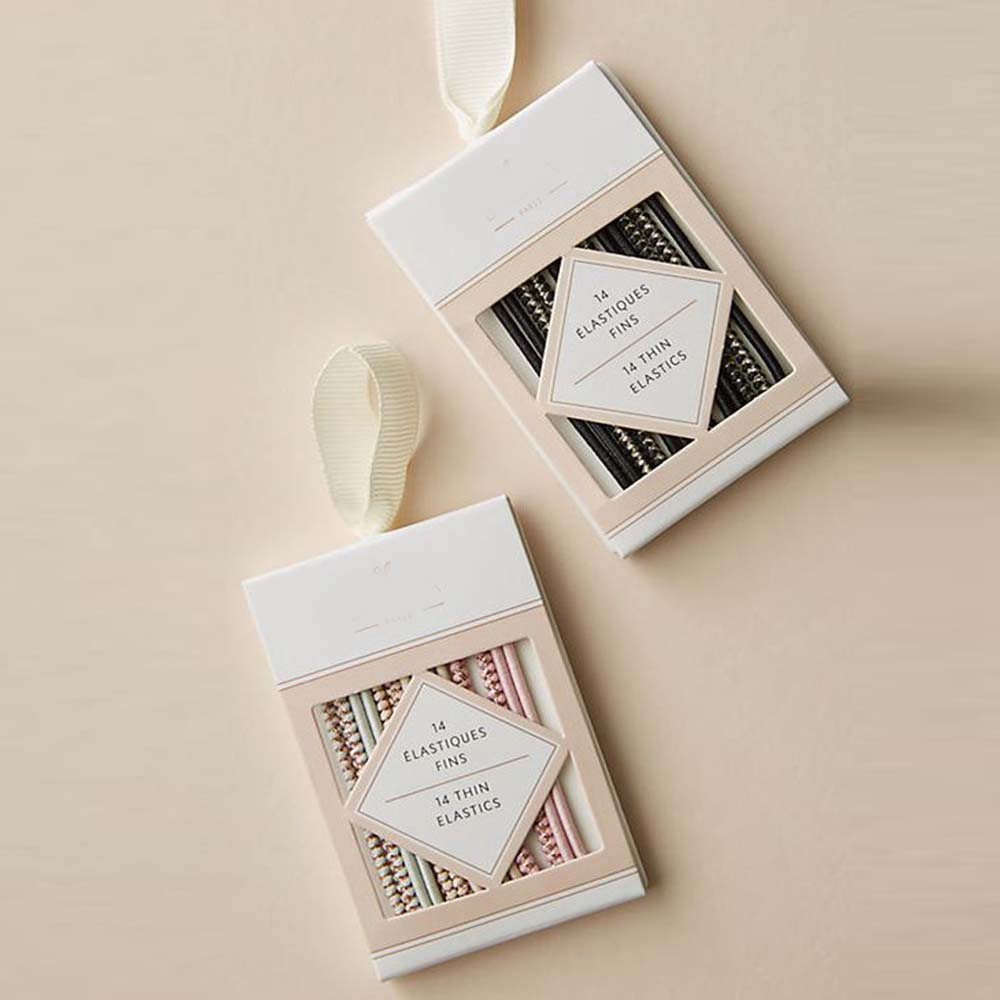 Mini French Custom Logo Hair Clip Set Paper Boxes