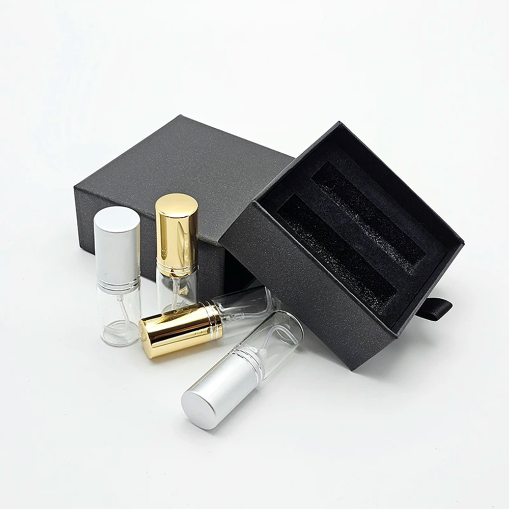 High-end Black Design Drawer Style Fragrance Boxes