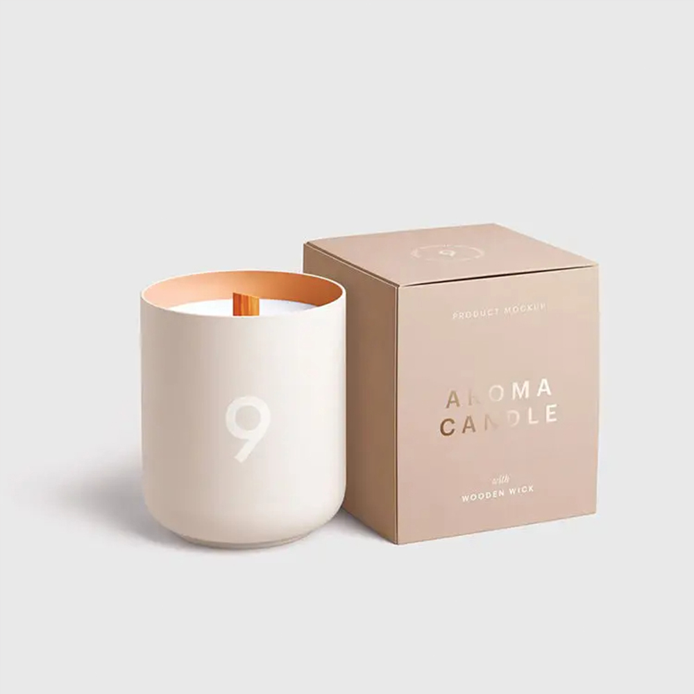 Mockup Service Customized Home Fragrance Paper Box Candle Packing Boxes Candle Jar Packaging Boxes