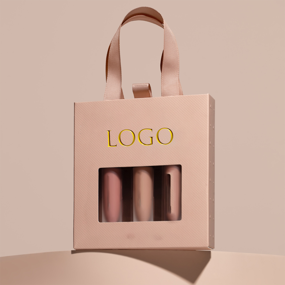 3D Service Customized Logo Makeup Lip Oil Packaging Lip Gloss Set Paper Box for Lip Tubes Package