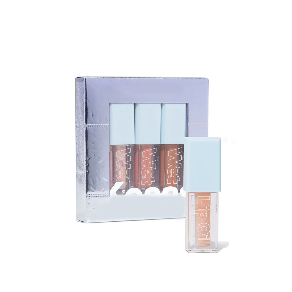 3D Service Customized Logo Makeup Lip Oil Packaging Lip Gloss Set Paper Box for Lip Tubes Package