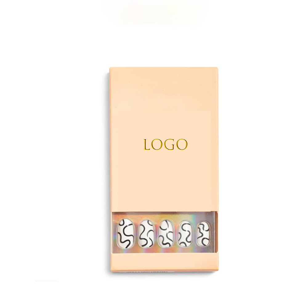 Customized Logo Printing Press On Nails Packaging False Nails Packaging Box For Artificial Nails