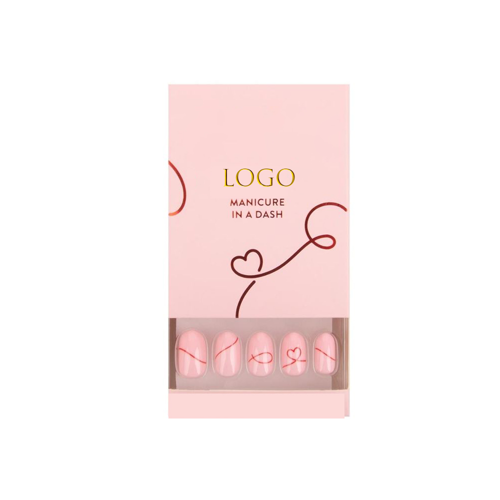 Customized Logo Printing Press On Nails Packaging False Nails Packaging Box For Artificial Nails