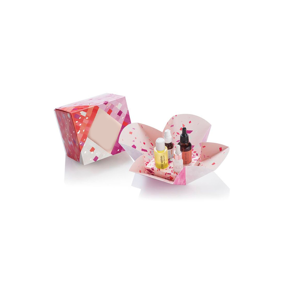 Customized Logo Cosmetic Sample Packaging Makeup Set Package Cleaning Kit Paper Boxes