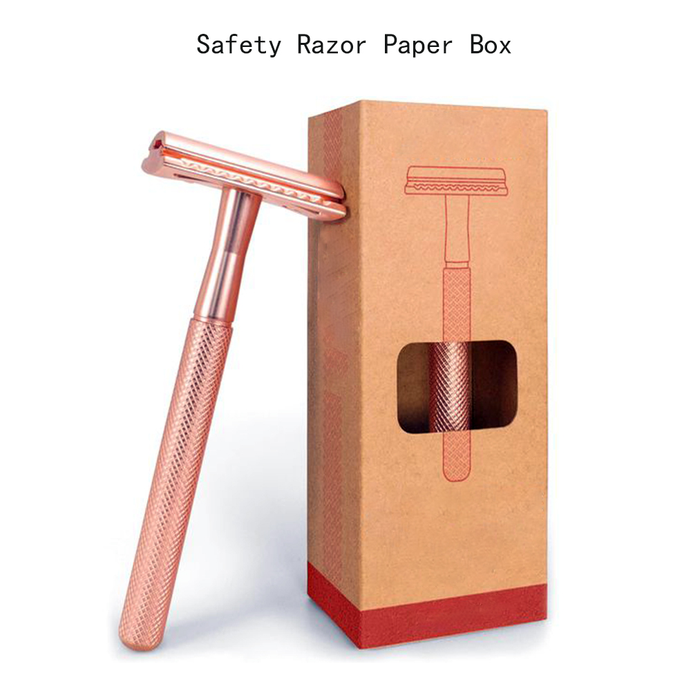 Customized Logo Razor Package Box Handle Stainless Steel Double Edge Packaging Box for Razors Packaging