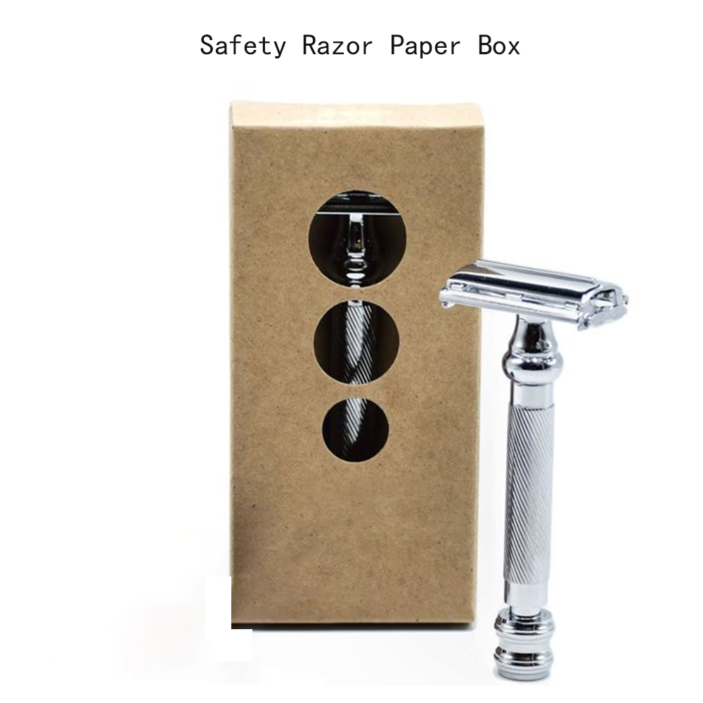 Customized Logo Razor Package Box Handle Stainless Steel Double Edge Packaging Box for Razors Packaging